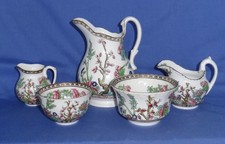 Antique COALPORT jugs & bowls : Indian Tree pattern c1890