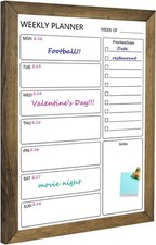 Dry Erase White Board & Weekly Calendar Board, Magnetic Whiteboard AUCTION