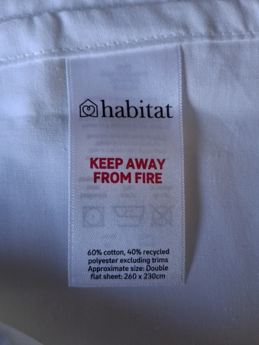 Habitat easycare plain - plain, white