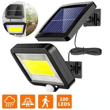 Solar Power PIR Motion Sensor Wall Light LED Outdoor Garden Security Flood lamp