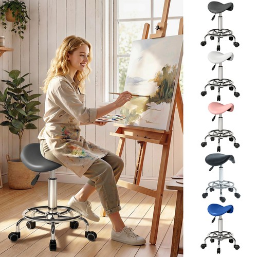 Saddle stool rolling - stool,, salon