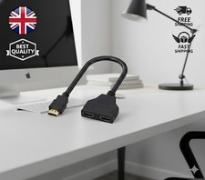 HDMI Male To Dual Twin HDMI Female 1 to 2 Way Splitter Adapter Cable For HD TV