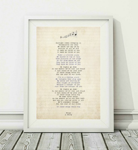 Birdy wings song lyric art - lyric,