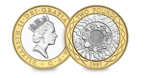 1997 two pound coin - two,