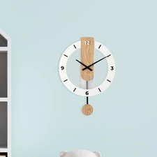 Wooden Pendulum Clock Wall