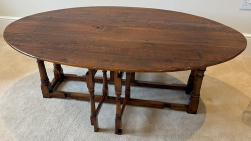 Large oval oak gate leg - large,, gate-leg