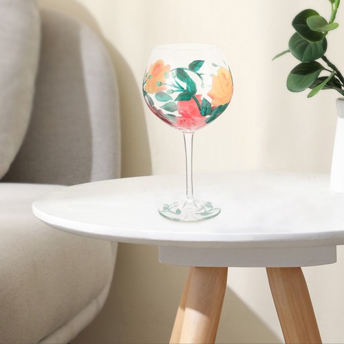 Hand painted glass drinking - painted,