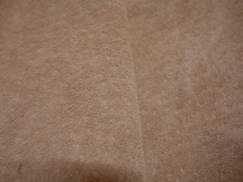 Pale tan brown pigskin - , suede