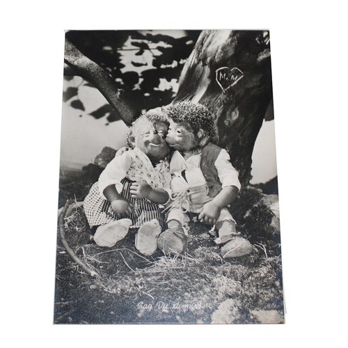 Antique steiff mecki postcard - antique,
