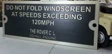 Comedy Warning Screen Folding Bulkhead Plaque Plate Land Rover Series 1 2 2a 3