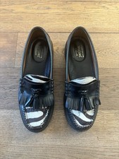 G.H Bass Weejun Zebra Tassel Loafers