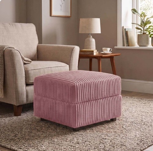 Pink fabric footstool non - footstool,