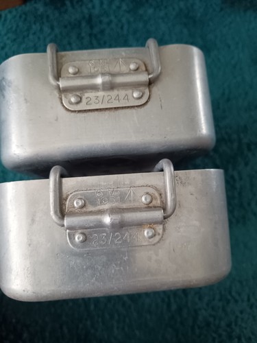 Two british military mess tins - military,