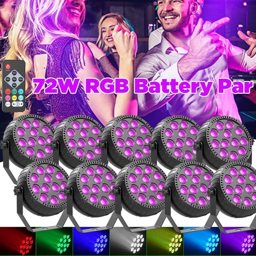 10pc rechargeable par lights - 10pc,