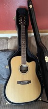 Freshman SONGDCERW All Solid Cutaway Dreadnought Acoustic Guitar - Hard Case.
