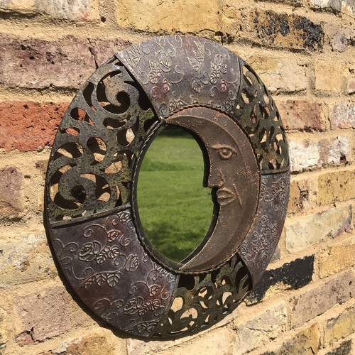 Moon mirror wall art plaque - mirror,