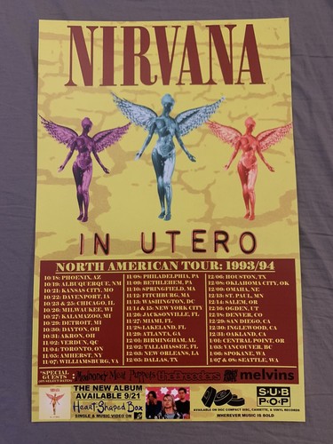 Nirvana poster 1993 - nirvana, 1993/94