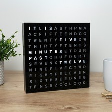 Winning Digital Word Clock Unique LED Time Display, USB-C & Battery Powered Gift