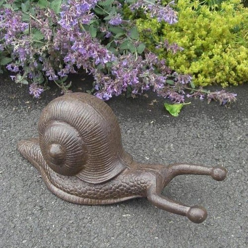 Cast iron rustic snail - iron, boot