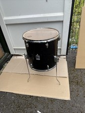 Free P&P. 16”  PP Floor Tom Drum. Black Finish. 16x15”. Great Kit Add On