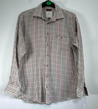 Bonart Lynton Shirt Men Size 16.5 White Check Long Sleeve Chest Pocket Button Up