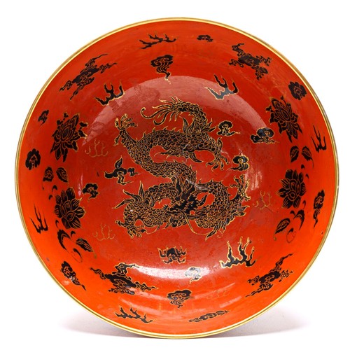 Chinese porcelain dragon bowl - chinese,
