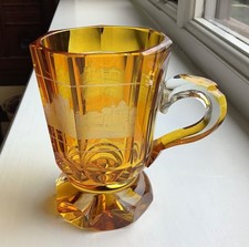 Antique Bohemian Amber Glass