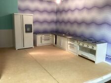 Melody Jane dolls house kitchen set with extra cupboard and american fridge