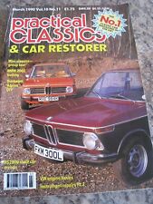 PRACTICAL CLASSICS MAR 1990 MINI CLASSICS BMW 2002 SUNBEAM ALPINE DIY VW ENGINE