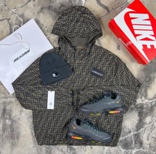 Fendi Reversible Brown Nylon Windbreaker Size SMALL