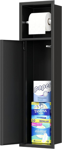 Matte black recessed - black, toilet
