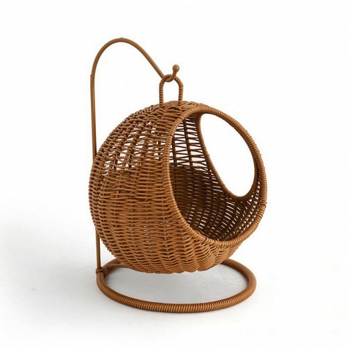 Rattan cat bed handwoven - bed,