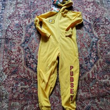 Adult Children in Need Pudsey Bear Fleece Yellow All in one . fit  size 8 to 14