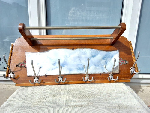 Vintage wall wood metal coat - wall,
