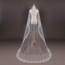  Chapel Length Long Lace Veil
