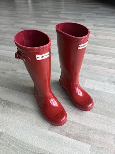 Hunter kids glossy red - kids, wellies