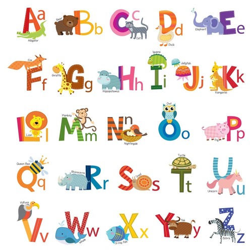 Decowall animals alphabet - alphabet, abc
