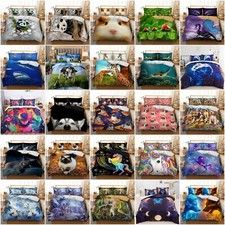 3D Print Duvet Covers Animals Bedding Set With Pillowcase Single Double King New