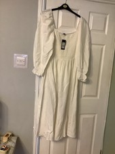 New look Midi winter white Dress Size 16 NWT 