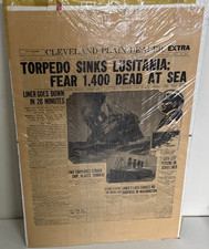 Vintage Lusitania Newspaper