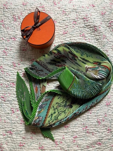 Hermes paris pleated scarf - hermes,