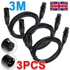 3 x QTX 3M DMX Lighting XLR
