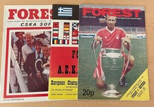 Nottingham Forest  European Cup home programmes x3