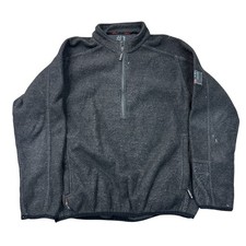 Vintage Musto Fleece Jumper 1/4 Zip Pullover Sailing Sweater Grey Mens XL