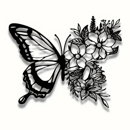 Elegant butterfly metal wall - butterfly,