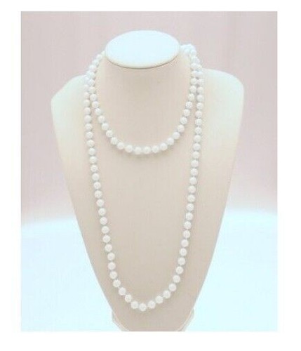 120cm long pearl bead necklace - long,