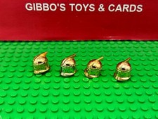 4 CUSTOM LEGO GOLD CHROME CLONE HELMET minifigure pieces by chromebricks