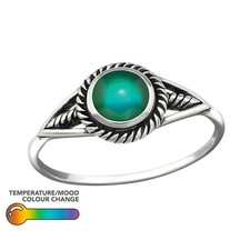 925 sterling silver fully stamped mood ring,no nickel,no lead, no heavy metals.