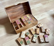 HANDCRAFTED WOODEN DOMINOES 56