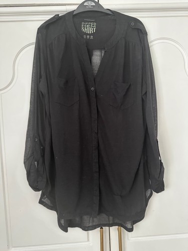 Primark sheer black shirt - , size